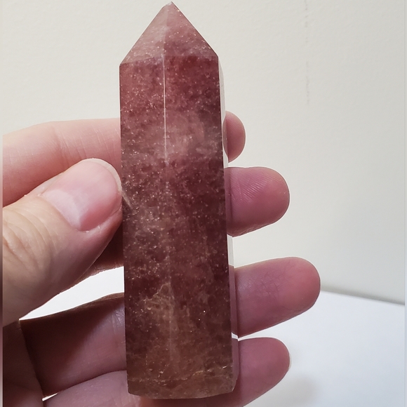 Strawberry Quartz Crystal Tower - Picture 7 of 9
